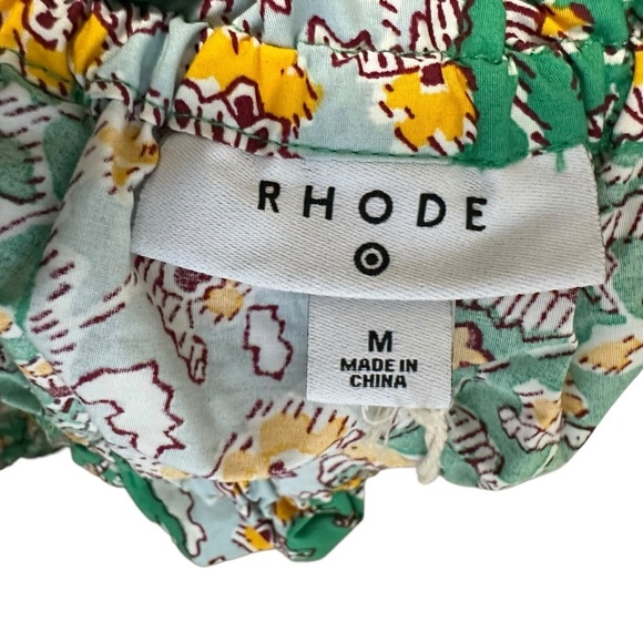 RHODE x Target Womens Whimsical Floral Stripe Print Shirred Crop Tank Top Sz Med - Picture 8 of 11